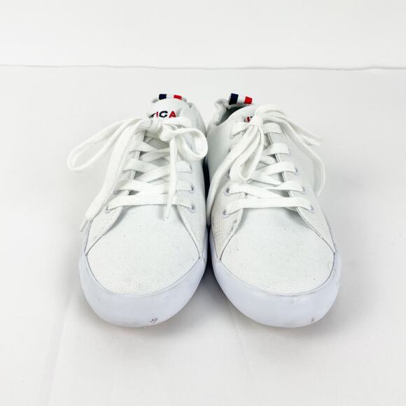 NAUTICA Women's Akila White Lace Up Flat Casual Fashion Sneakers Size 6 Low Top - Picture 4 of 12